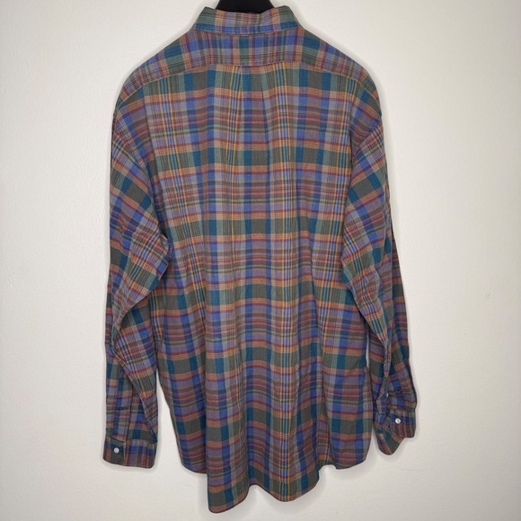 Ralph Lauren Blaire Plaid Button Down Shirt Men's XXL 100 Cotton Multi Color - Picture 3 of 5